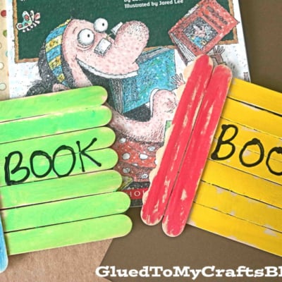Popsicle Stick Books - There Was An Old Lady Inspired Craft
