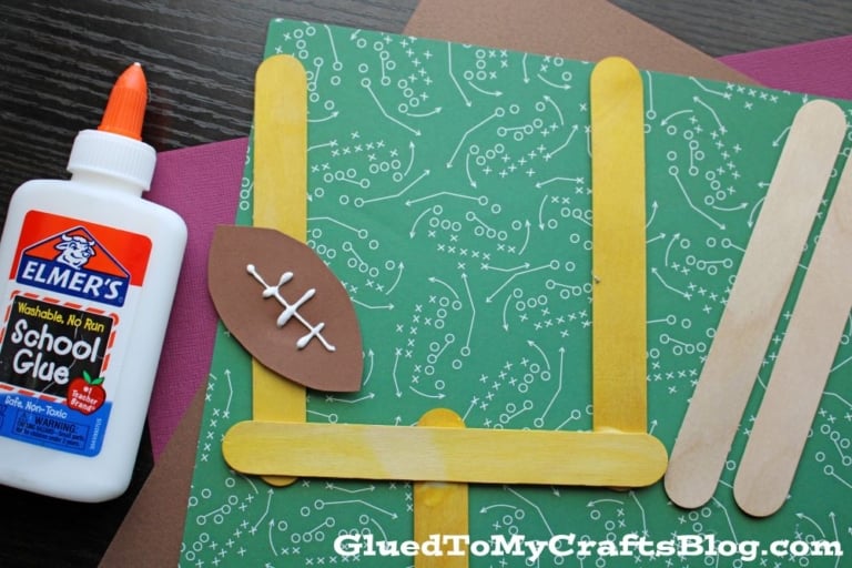 Popsicle Stick Mini Football Goal Craft