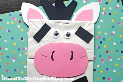 Paper Bag Zebra Puppet - Kid Craft