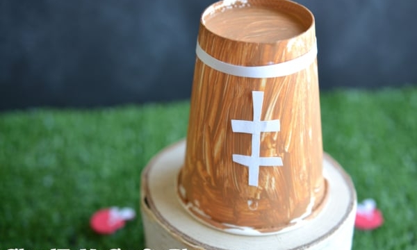 Painted Paper Cup Football Craft