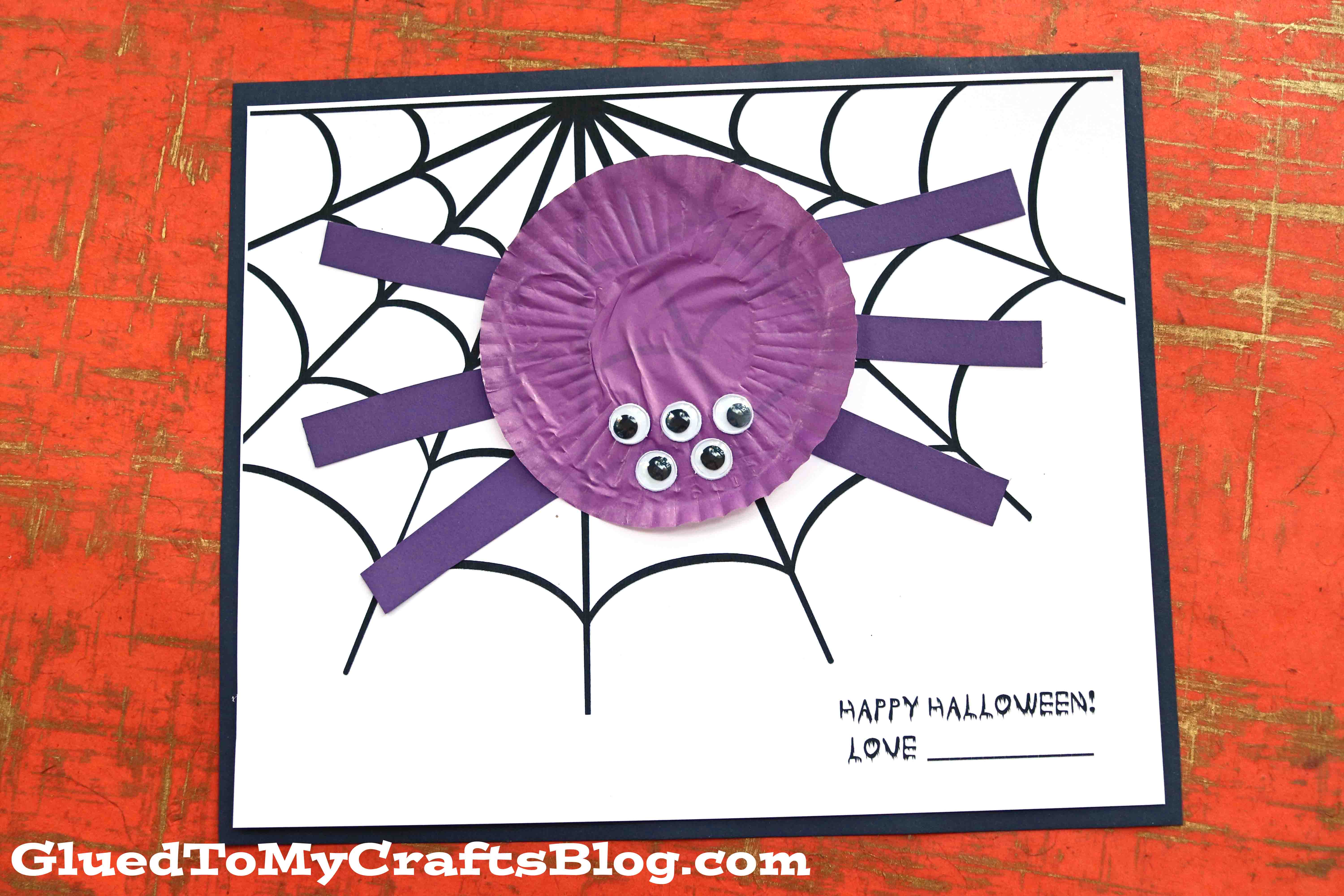 Cupcake Liner Spider - Art Project Idea For Halloween