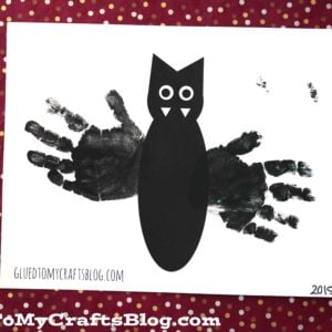 Handprint Bat Keepsake w/Free Printable Template