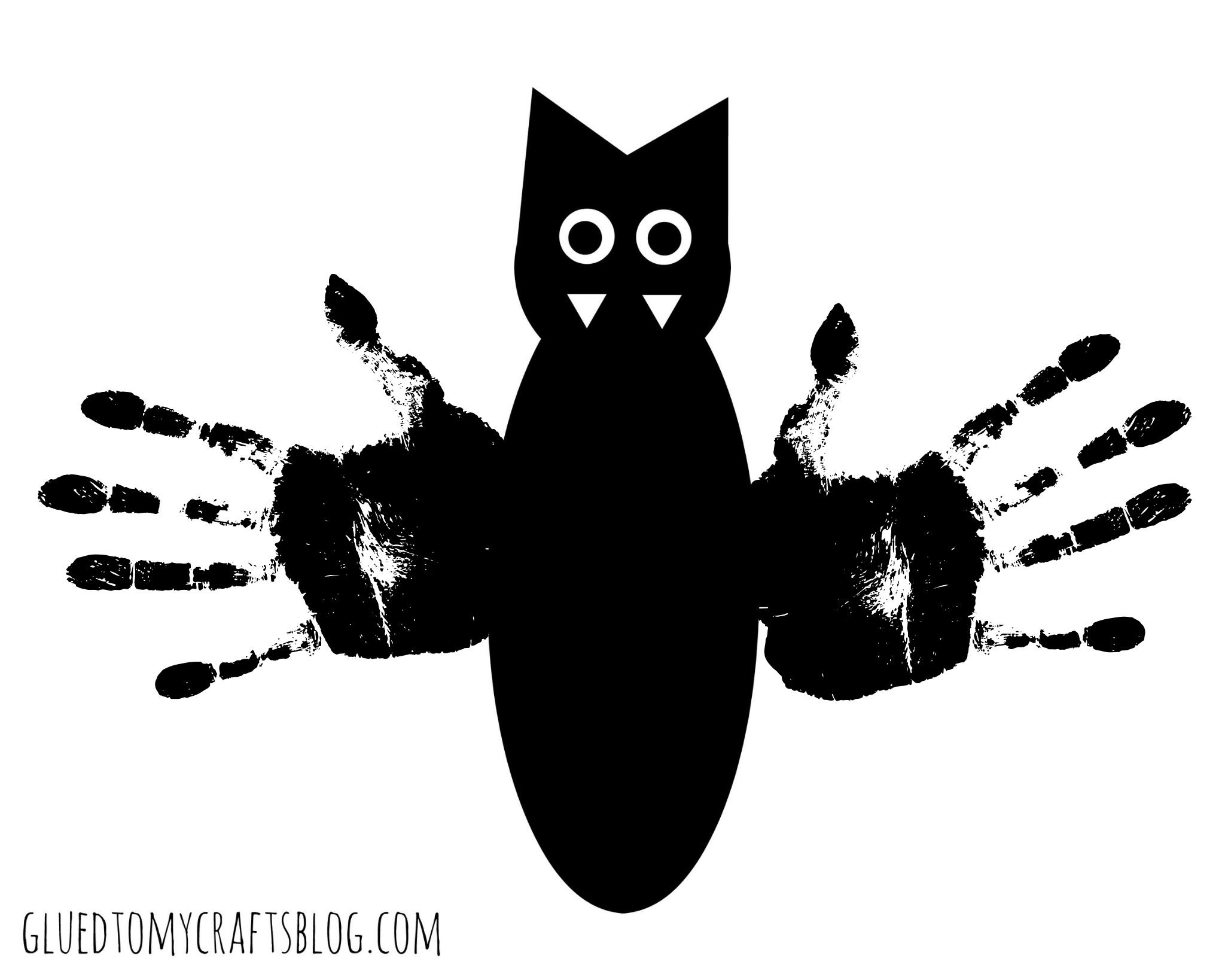 Handprint Bat Template