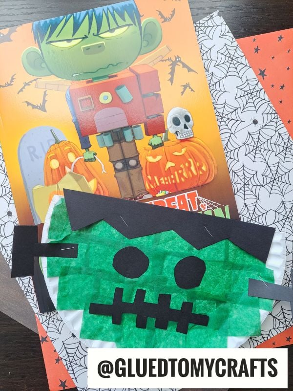 Tissue Paper & Paper Plate Frankenstein Craft Idea