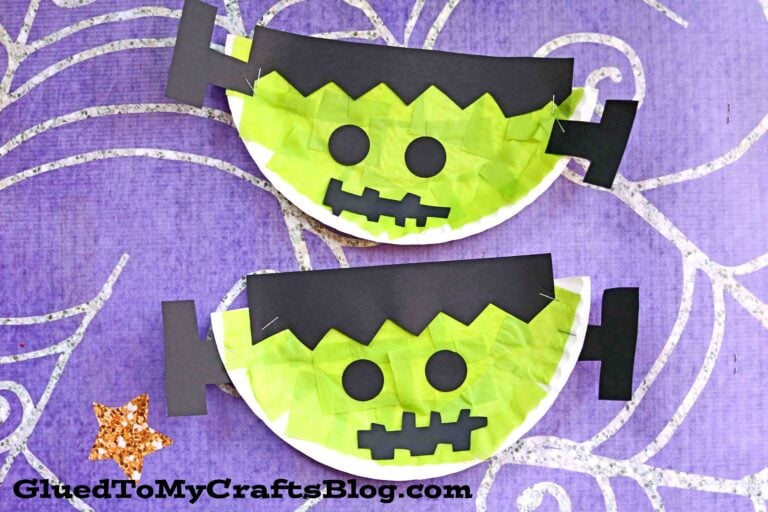 Tissue Paper & Paper Plate Frankenstein Craft Idea