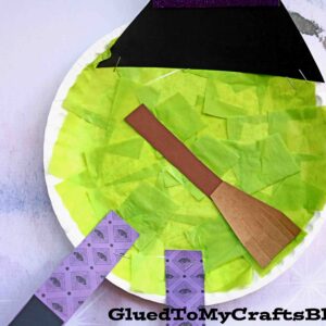 Paper Plate Melted Witch - Halloween Kid Craft