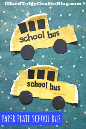 Paper Plate School Bus - Back To School Kid Craft