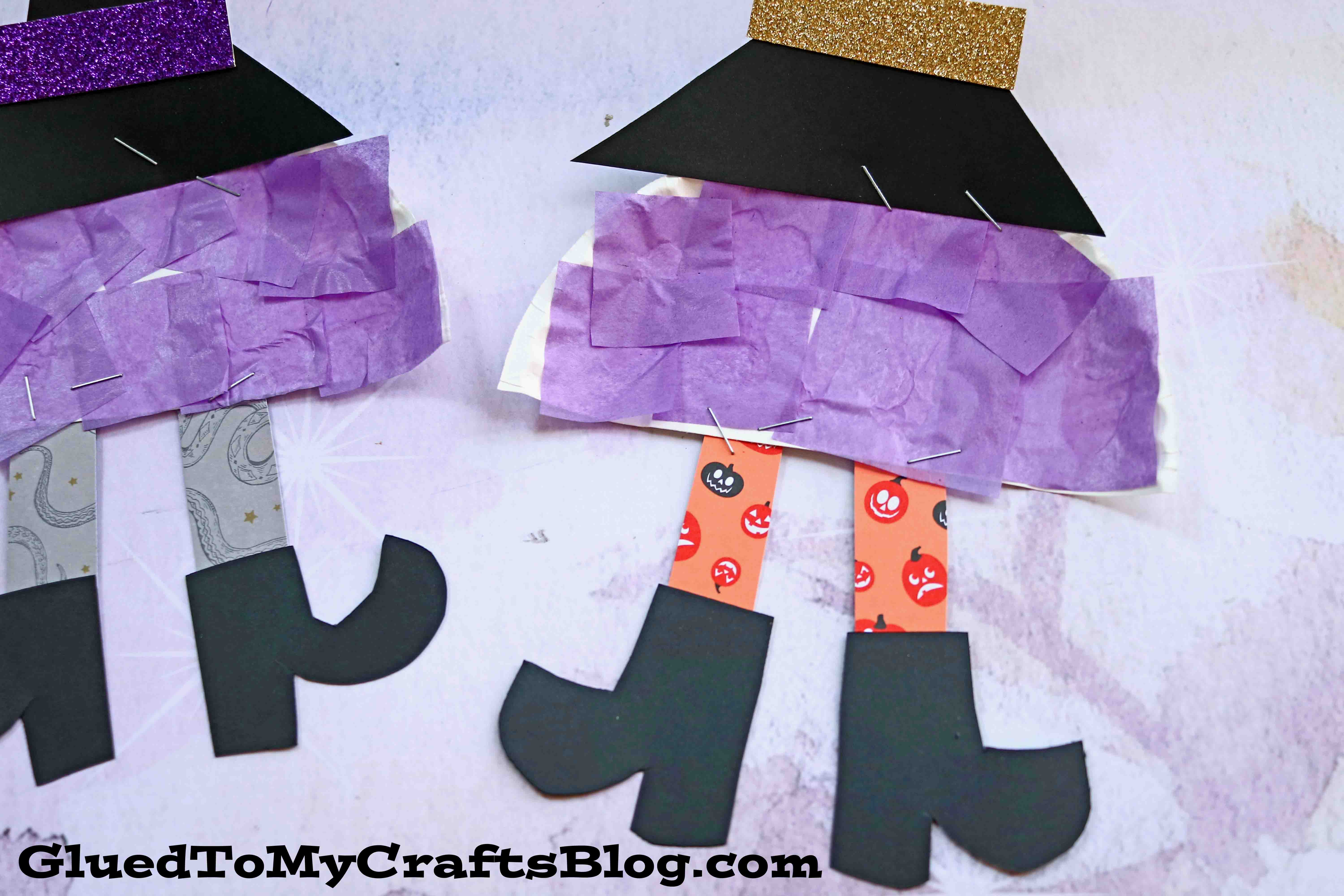Paper Plate Witch Legs - Kid Craft