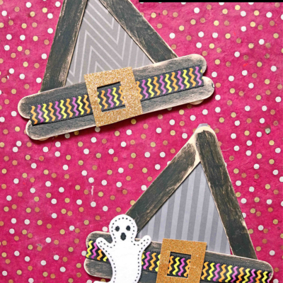 Popsicle Stick Witch Hats - Kid Craft Idea For Halloween