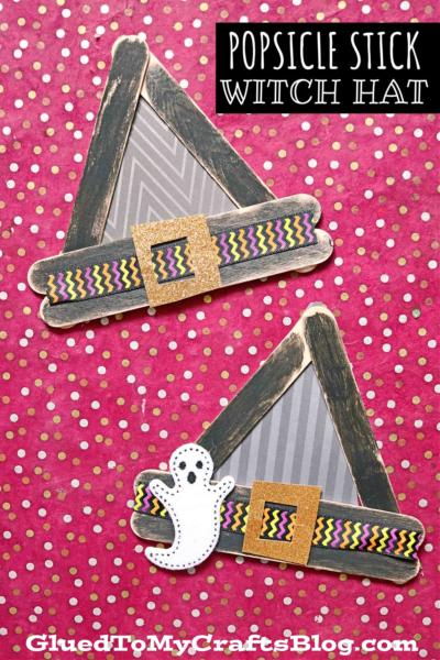 Popsicle Stick Witch Hats - Kid Craft Idea For Halloween