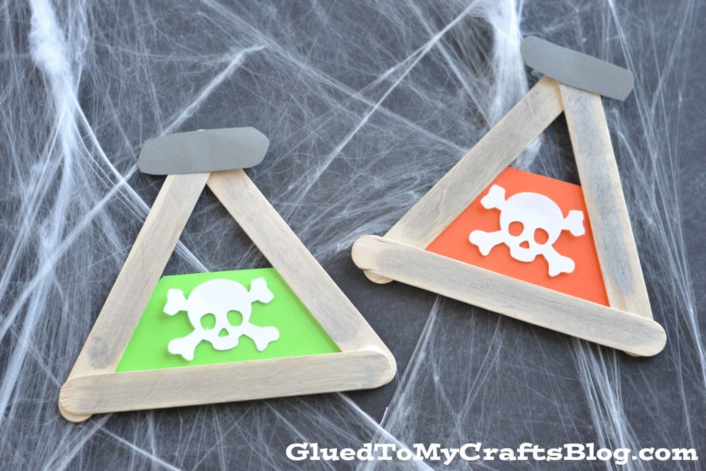 Popsicle Stick Halloween Beaker - Kid Craft Idea For October