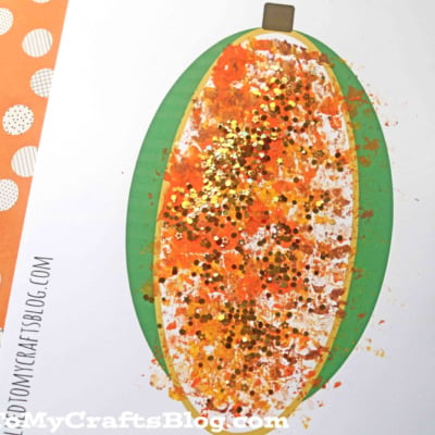 Bubble Wrap Stamped Corn Craft