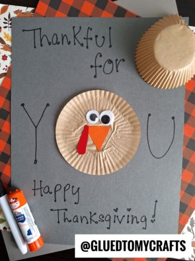 CUPCAKE LINER TURKEY CRAFT IDEA