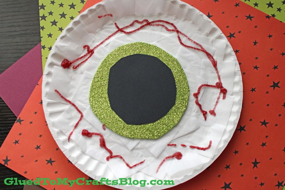 Paper Plate Eyeball Craft Idea For Halloween