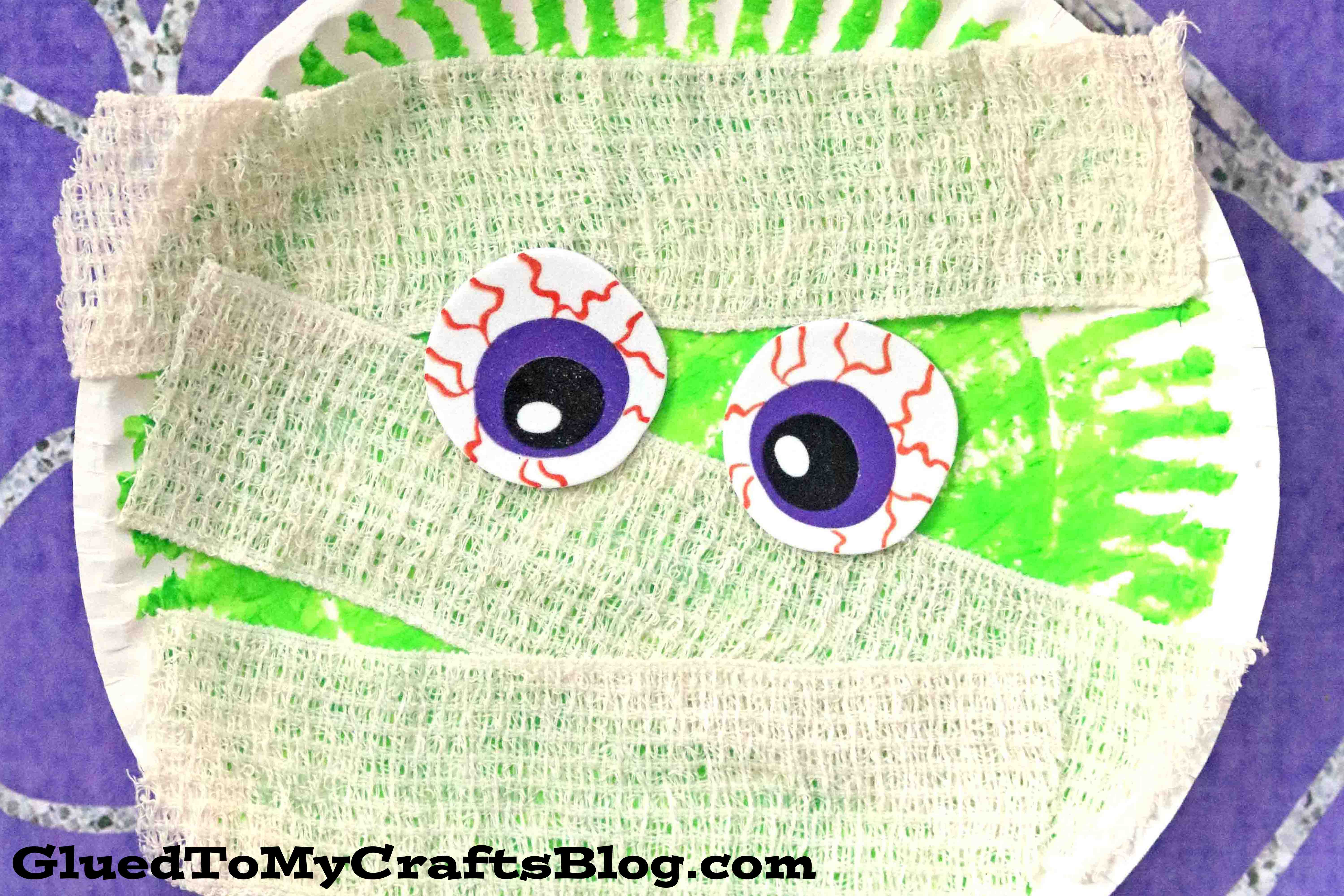 Mummy Paper Plate: Halloween Craft for Kids - Happiness is Homemade