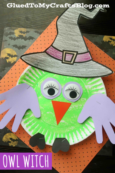 Owl Witch Craft Made From A Paper Plate
