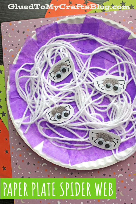 Paper Plate Spider Web Craft Idea For Halloween