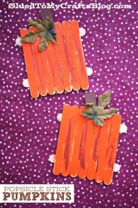 Popsicle Stick Pumpkins - Kid Craft
