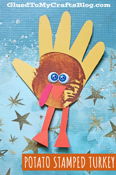 Potato Stamped Turkey Handprints - Kid Craft