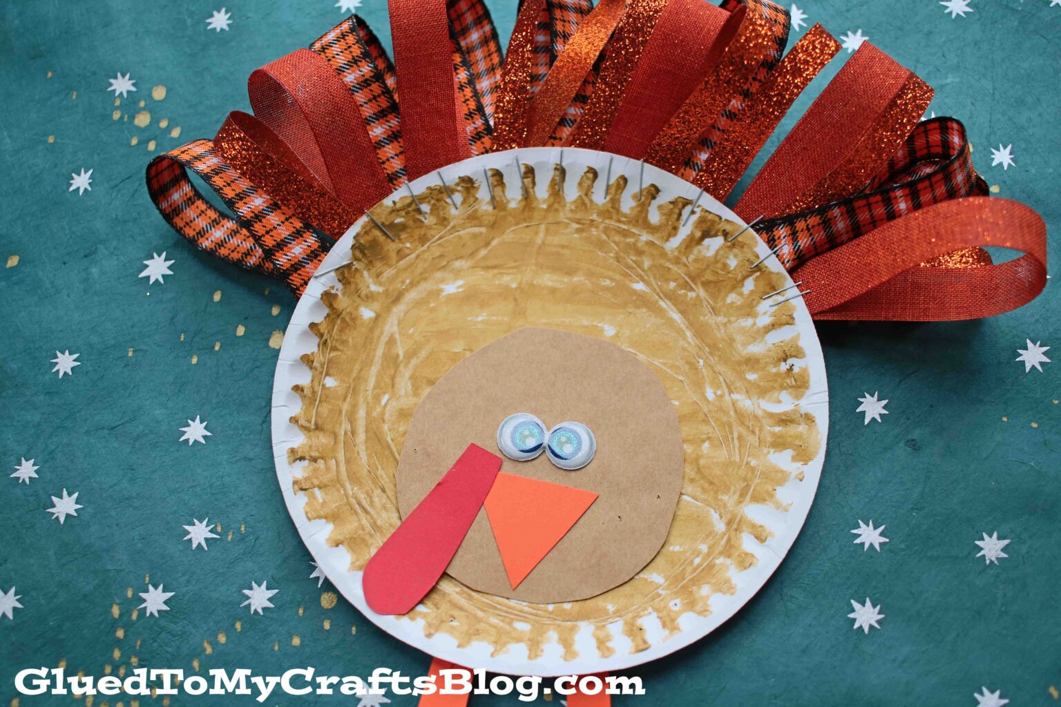 Turkey Ribbon Project Paper Plate & Ribbon Turkey Craft Idea For Thanksgiving