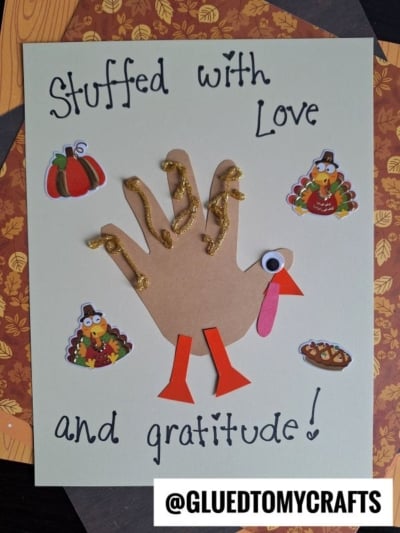 HANDPRINT STUFFED WITH LOVE AND GRATITUDE KEEPSAKE