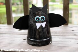 Styrofoam Cup Bat - Halloween Kid Craft Tutorial