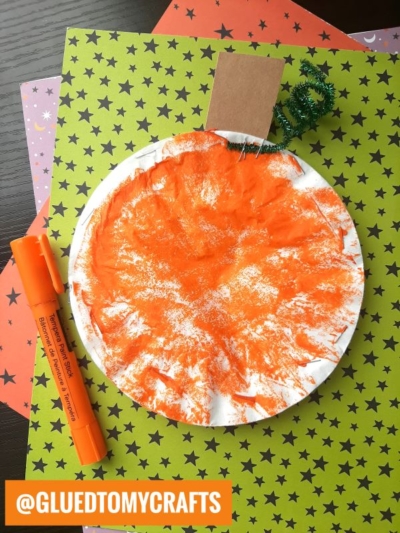 COFFEE FILTER PUMPKIN CRAFT IDEA FOR KIDS