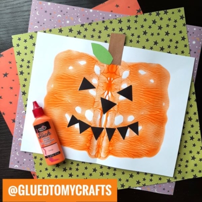 PAINT SPLAT PUMPKIN CRAFT IDEA FOR KIDS