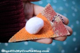 Burlap Pumpkin Pie Gift Tag - Kid Craft