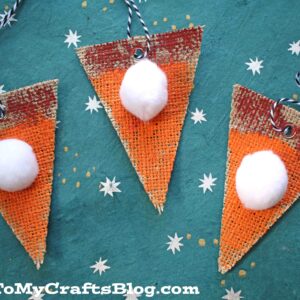 Burlap Pumpkin Pie Gift Tag - Kid Craft