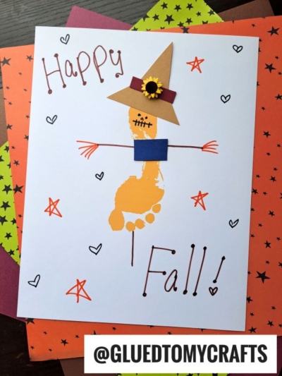 FOOTPRINT SCARECROW KEEPSAKE CRAFT IDEA FOR KIDS