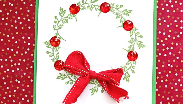 Paper Holly Wreath Kid Craft Idea w/free printable