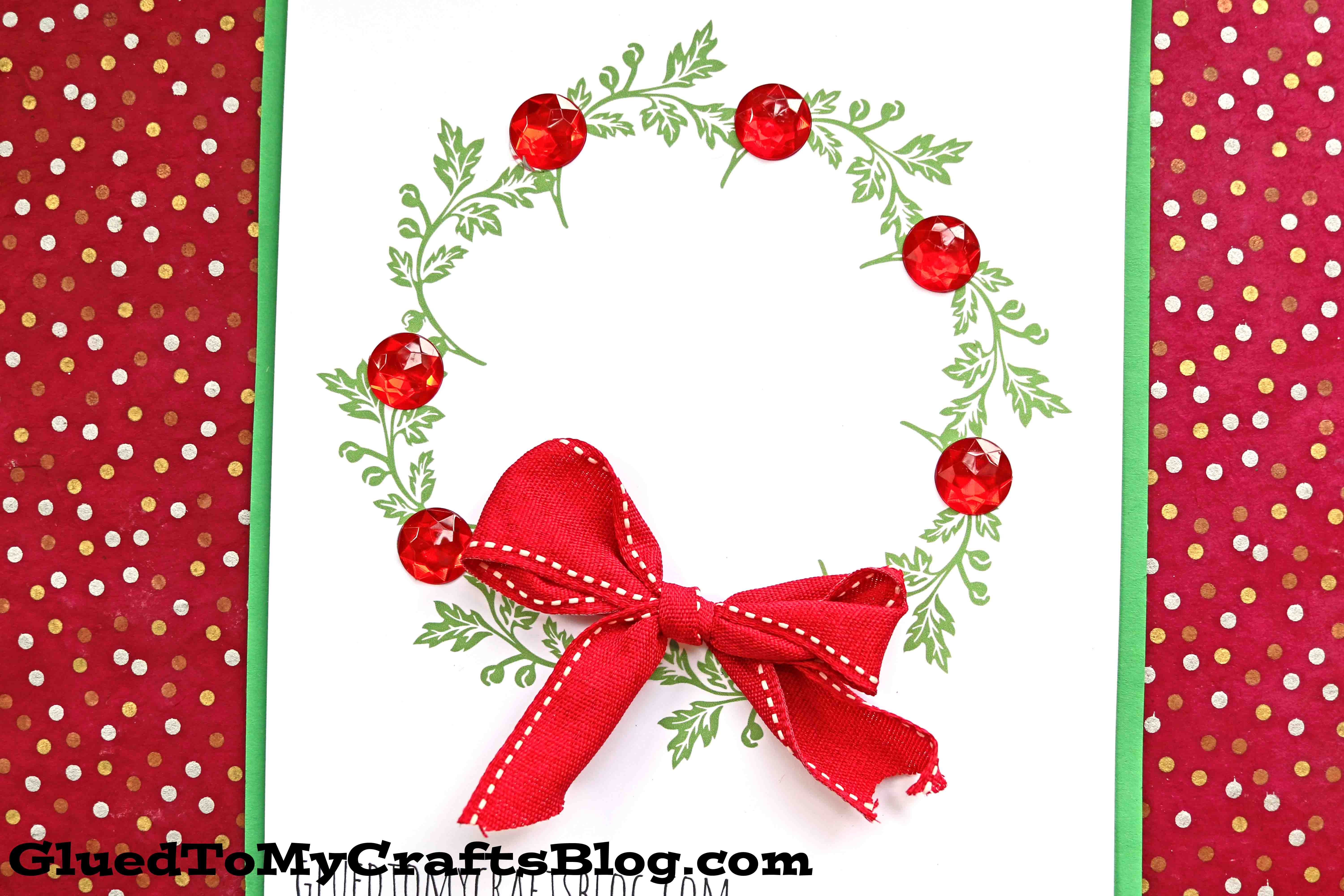 Paper Holly Wreath Kid Craft Idea w/free printable