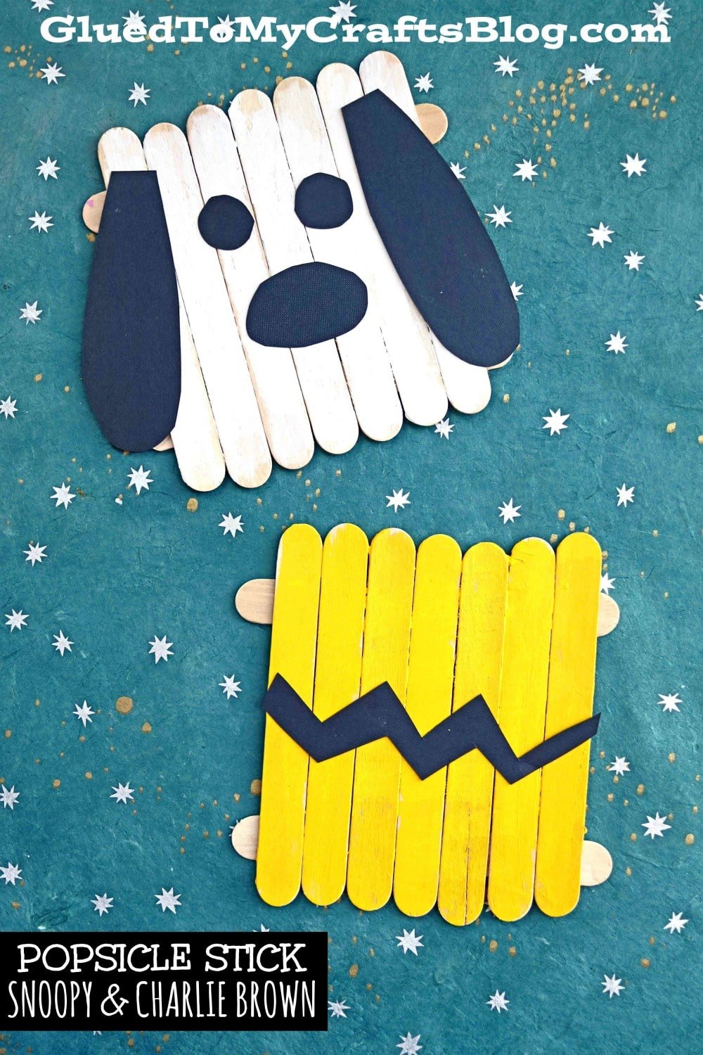 Popsicle Stick Charlie Brown & Snoopy Craft