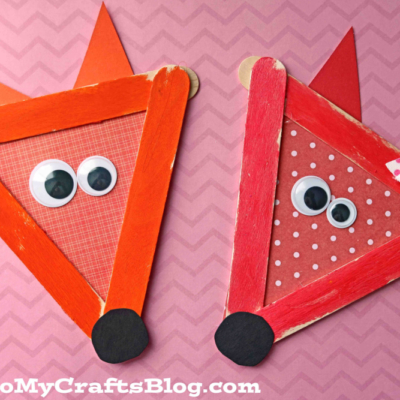 Paper & Popsicle Stick Fox - Kid Craft Idea