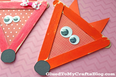 Paper & Popsicle Stick Fox - Kid Craft Idea