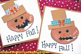 Potato Stamped Scarecrow Cards - Fall Kid Craft Idea