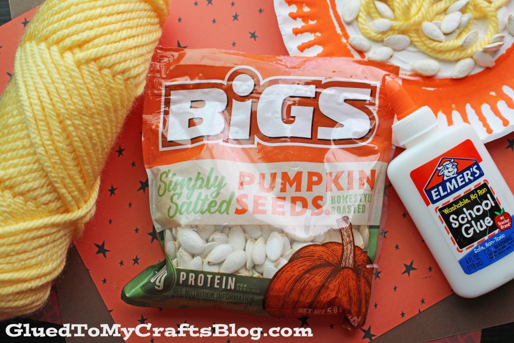Paper Plate & Yarn Pumpkin Craft