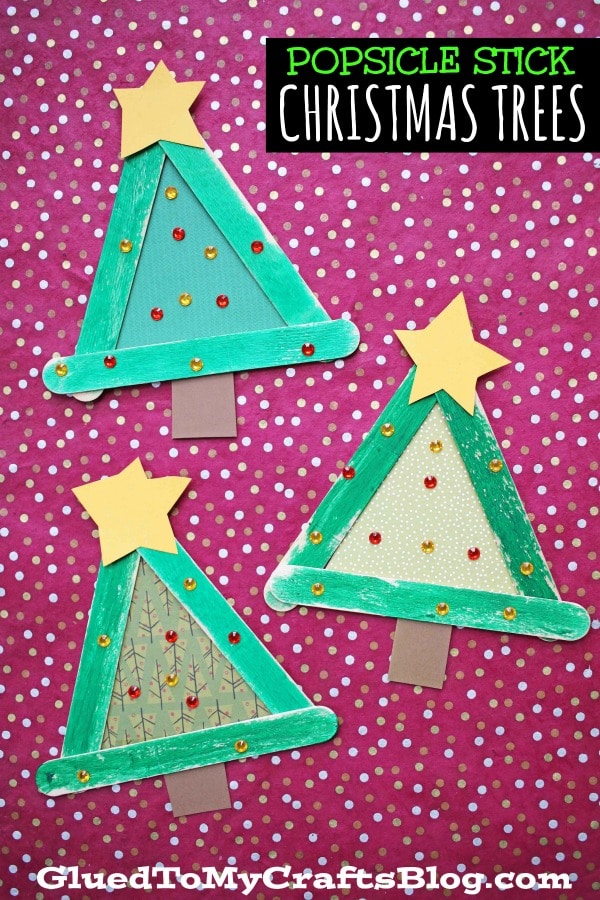 Popsicle Stick Christmas Trees