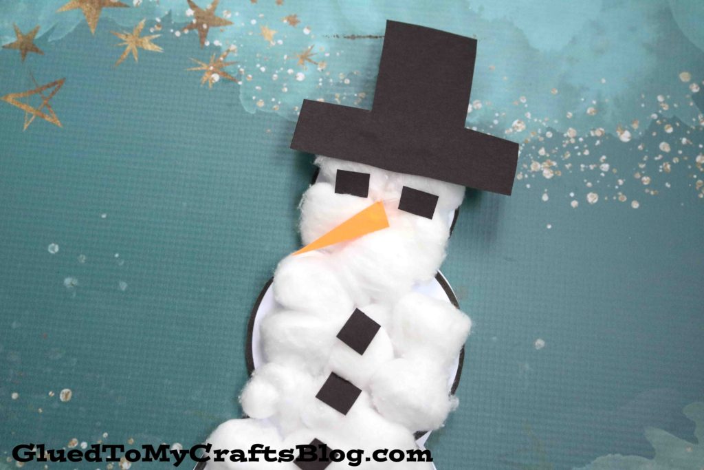 Cotton Ball Snowman Craft Idea