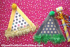 Popsicle Stick Party Hats - Kid Craft