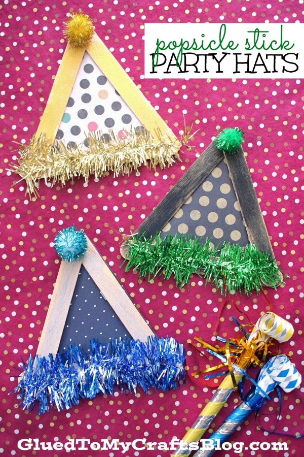 Popsicle Stick Party Hats
