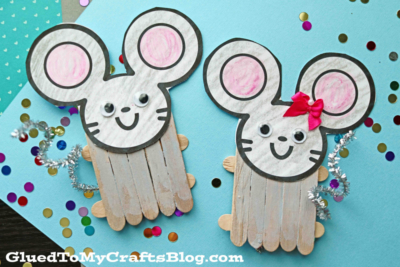 Popsicle Stick Mouse Craft For Kids