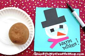 Potato Stamped Snowmen Cards - Kid Craft