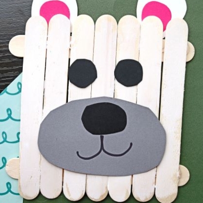 Popsicle Stick Polar Bear