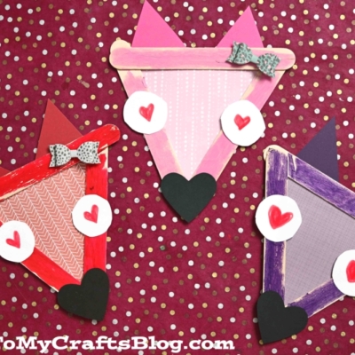 Popsicle Stick Valentine Foxes