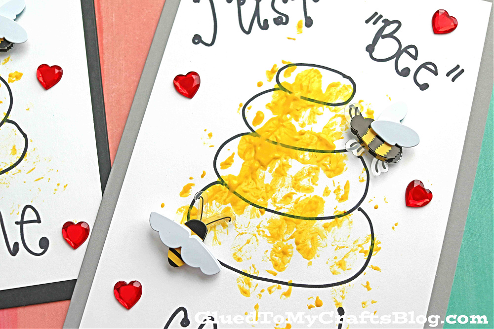 Bubble Wrap Stamped Bee Hive Cards