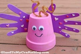 Terra Cotta Pot Love Bug - Kid Craft Idea For Valentine's Day