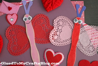 Paper Heart Doily Dragonfly Puppets