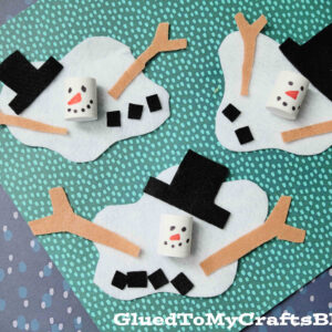Paint Splat Melted Snowman - Winter Kid Craft Tutorial